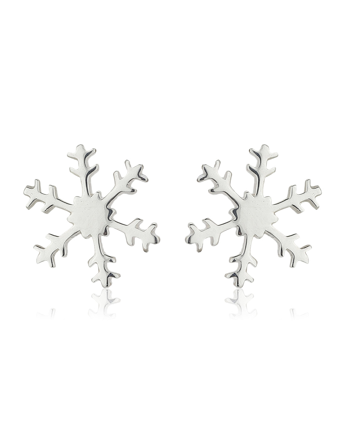 Carlton London 925 Sterling Silver Rhodium Plated Floral Stud Earring For Women