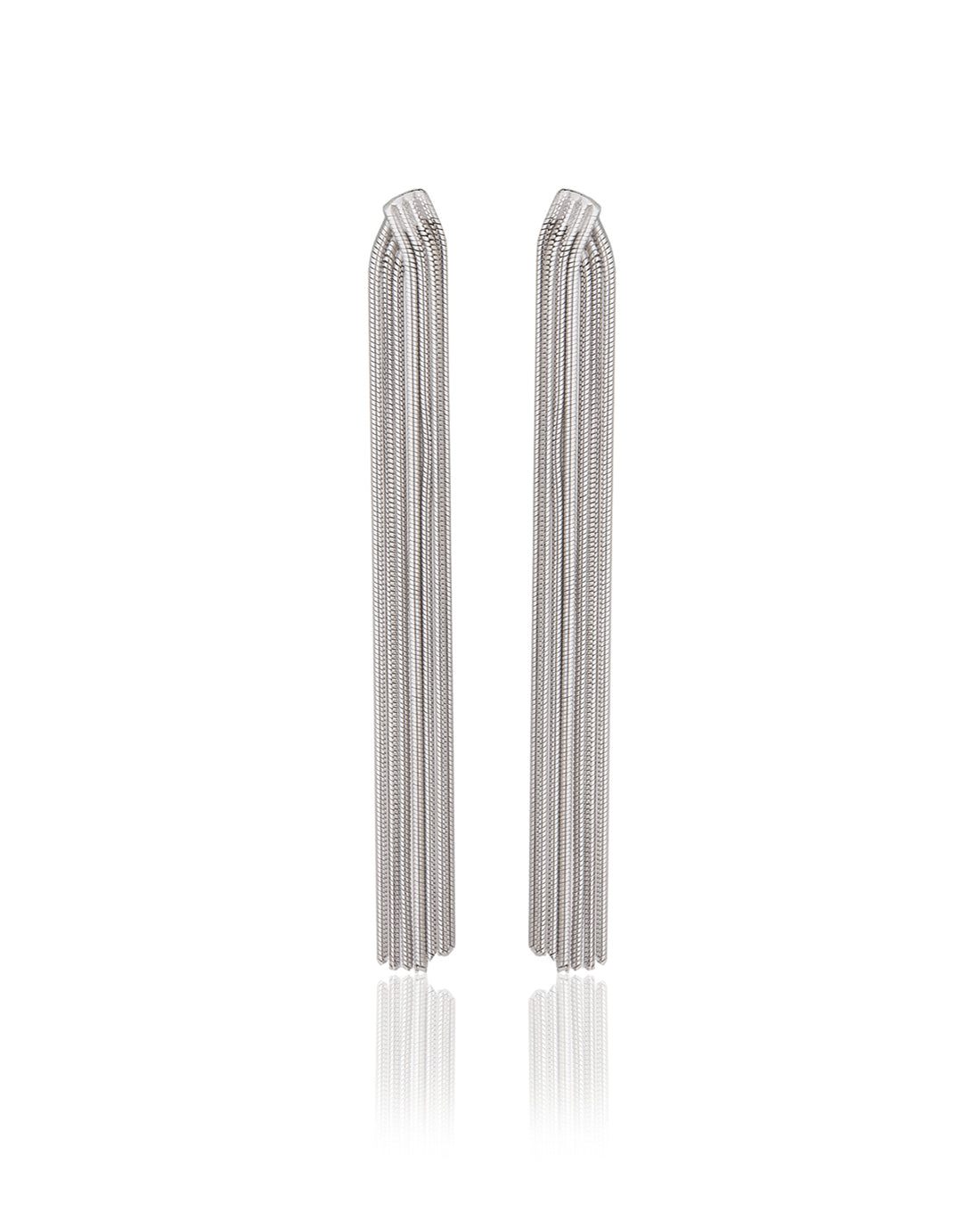 Carlton London 925 Sterling Silver Rhodium Plated Tasselled Drop Earring For Women