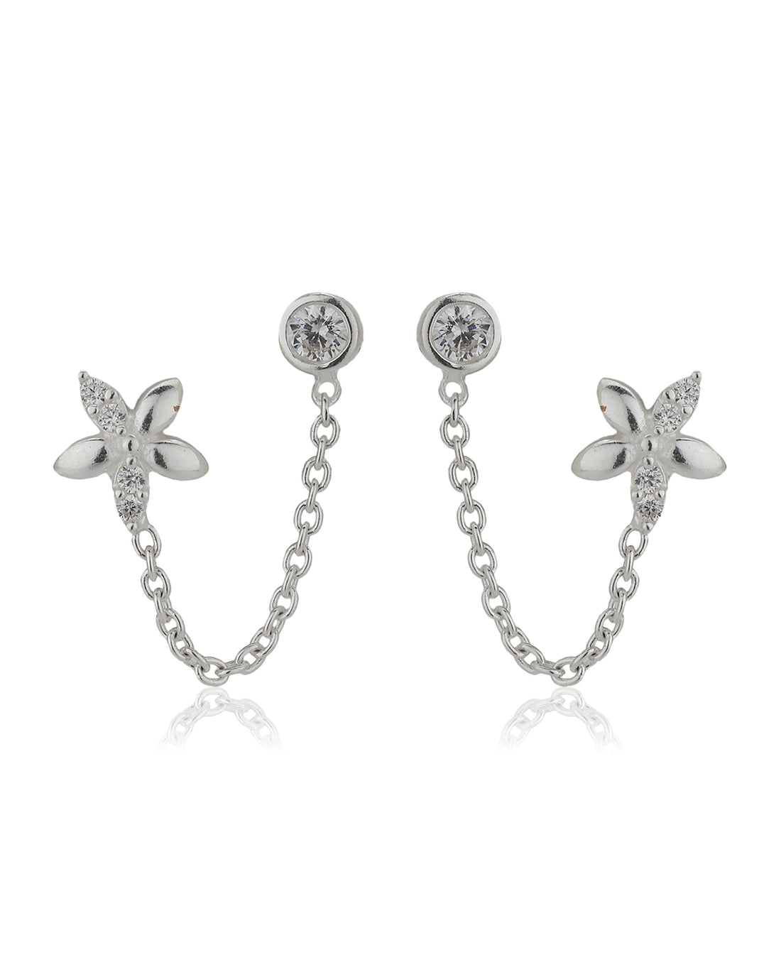 Carlton London 925 Sterling Silver Rhodium Plated Stud Earring For Women