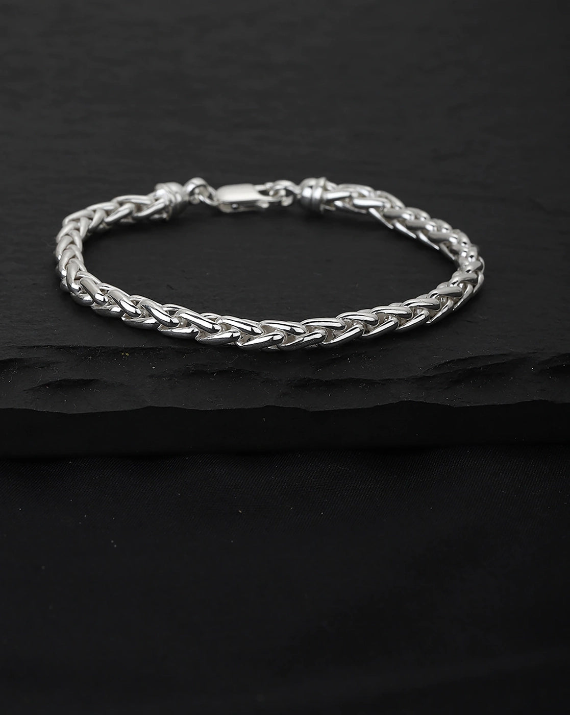925 Sterling Silver 5mm Solid Rope Diamond Cut Rhodium Bracelet – Giorgio  Bergamo