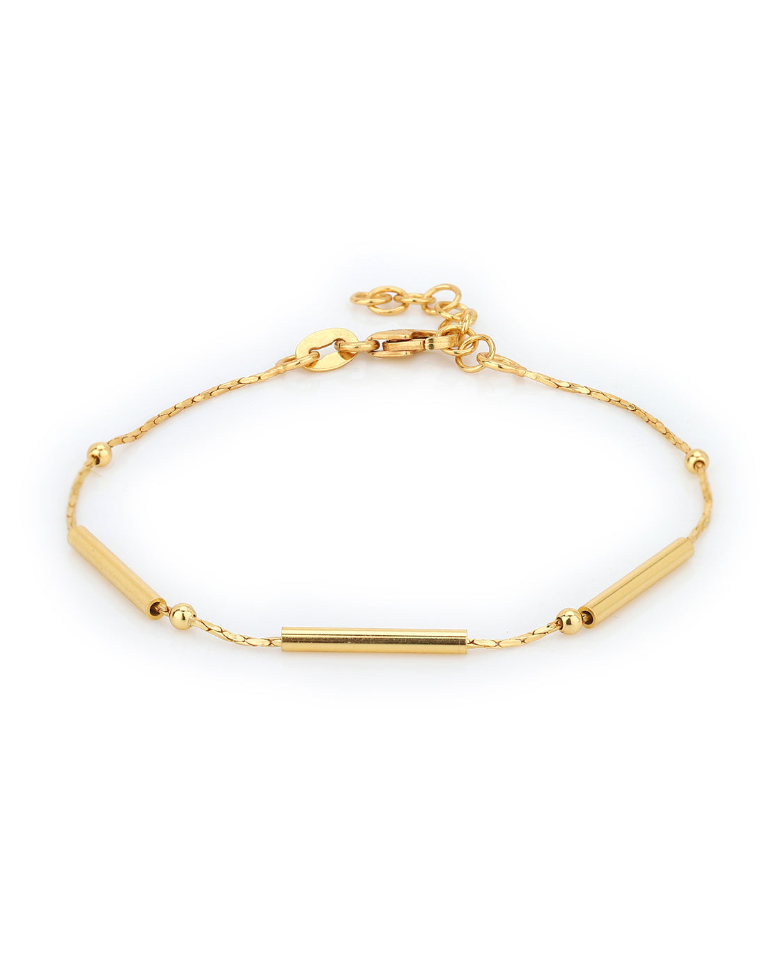 Barzel 18K Gold Plated Baguette Multi Stone Crystal Bracelet for Women