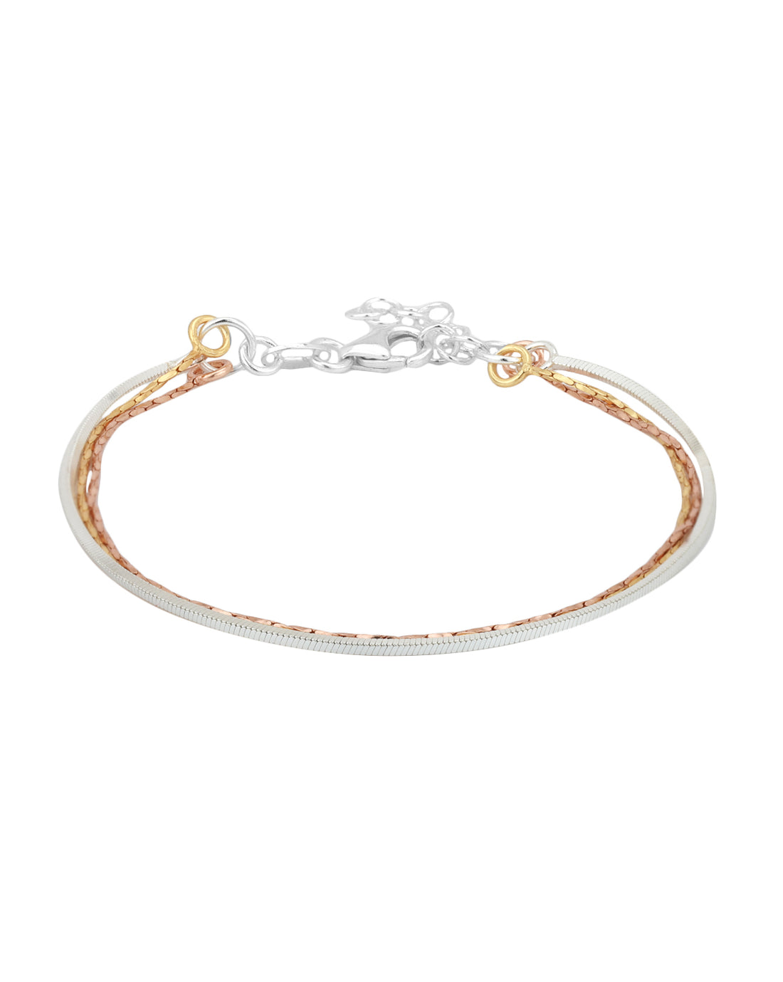 Carlton London Gold Plated Multistrand Bracelet For Women