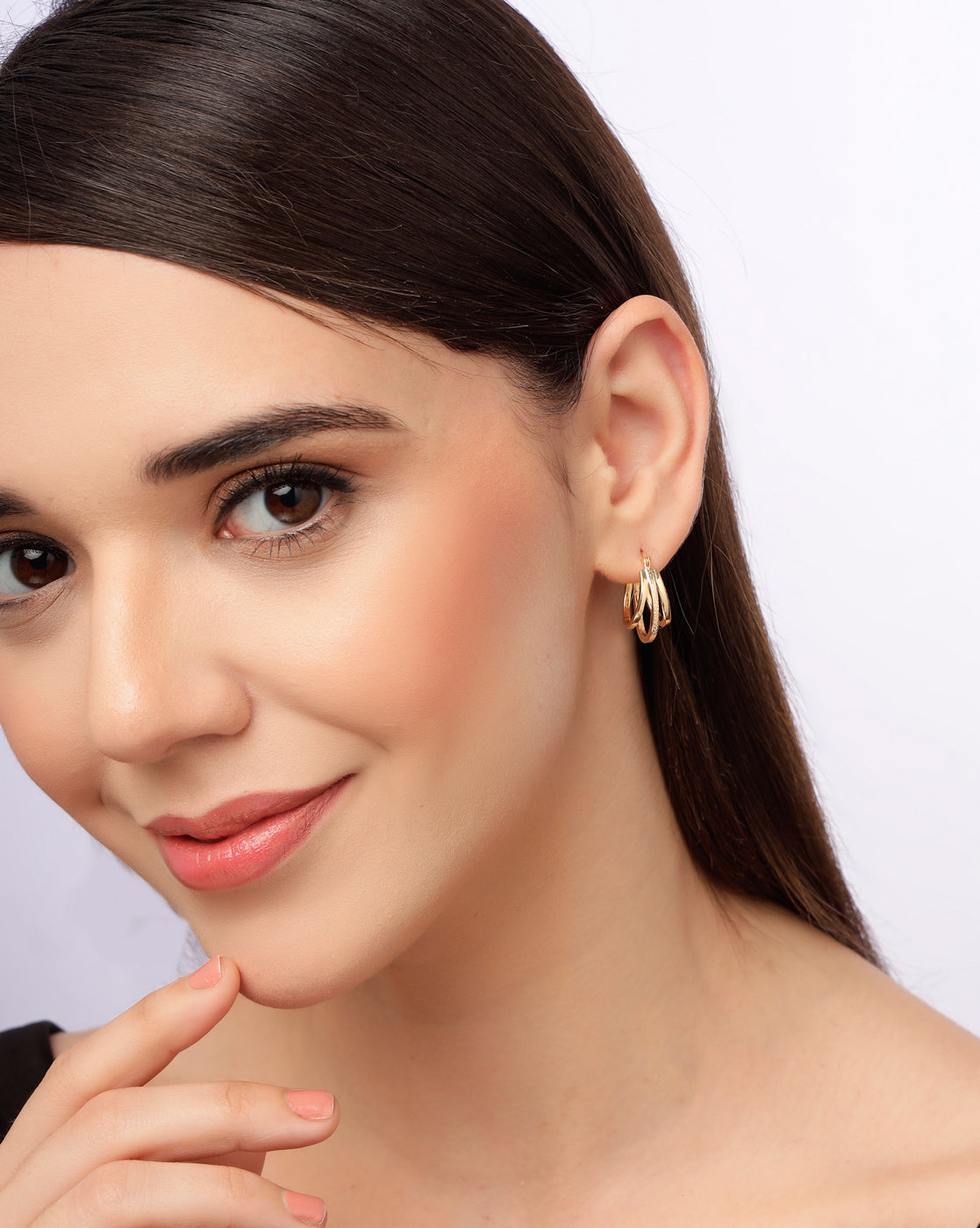 18kt Gold Plated Oval Hoop Earring