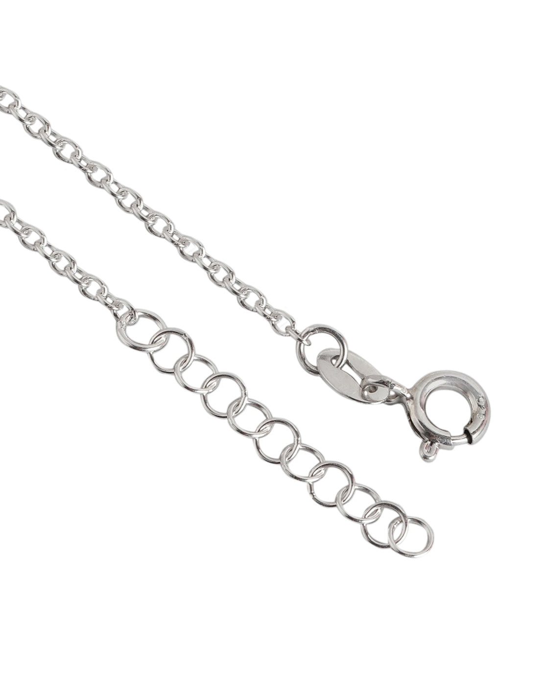 925 Sterling Silver Rhodium Plated with CZ Heart Charm Bracelet