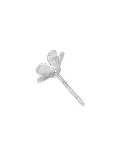925 Sterling Silver Set of 2 Rhodium-Plated Floral Stud Earring