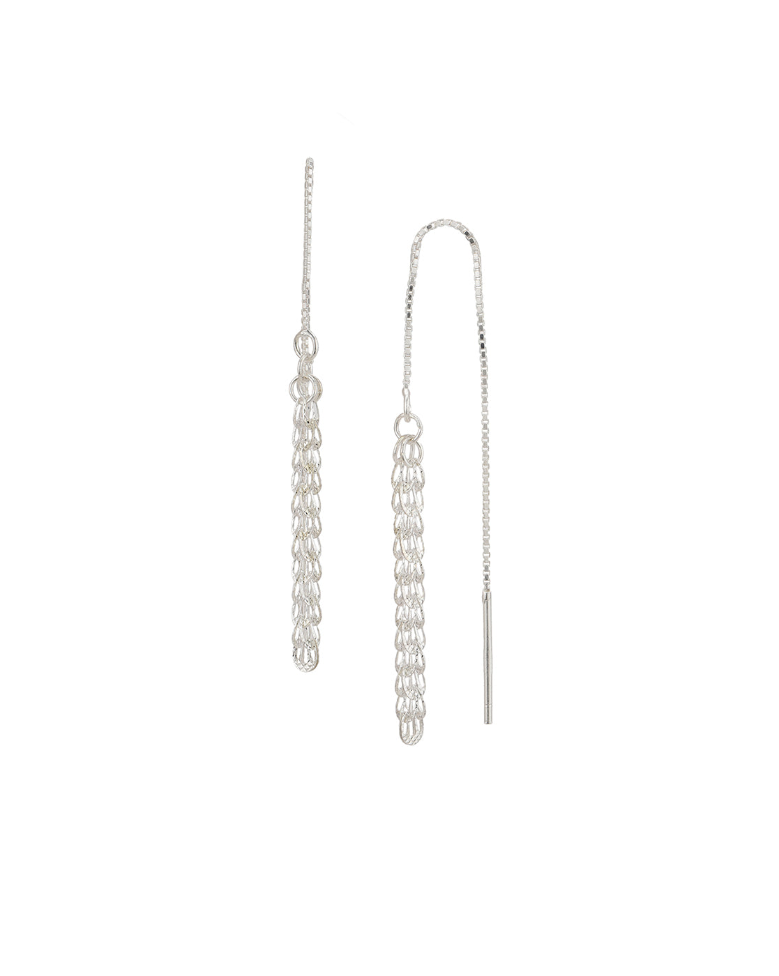 925 Sterling Silver Rhodium Plated Drop Earring