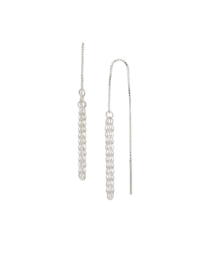 925 Sterling Silver Rhodium Plated Drop Earring