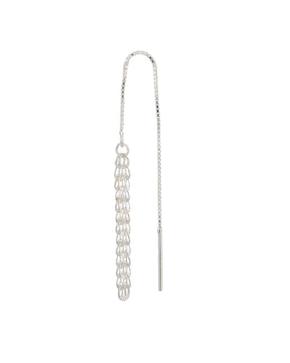925 Sterling Silver Rhodium Plated Drop Earring