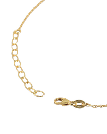 925 Sterling Silver with 18kt Gold Plated and Glass Bead Mangalsutra