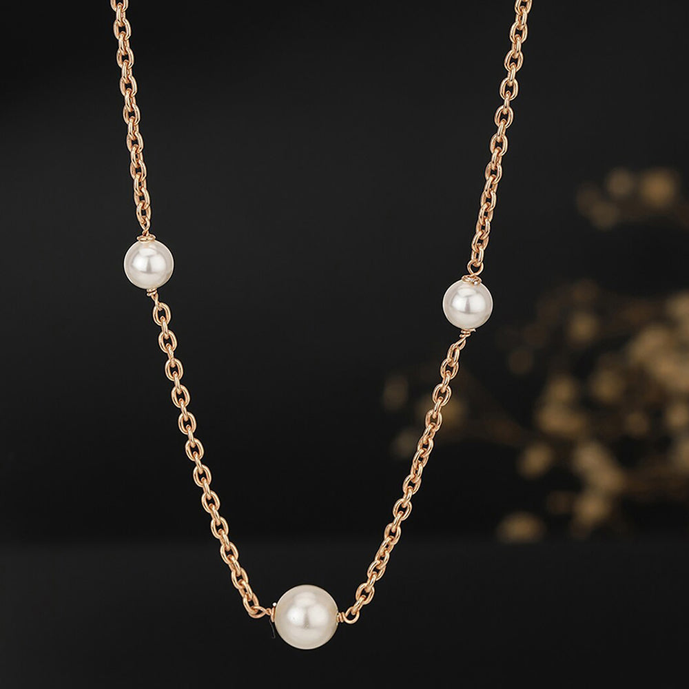 Delicate Droplets of Two Strands Golden Pearls Necklace – Deara Fashion  Accessories