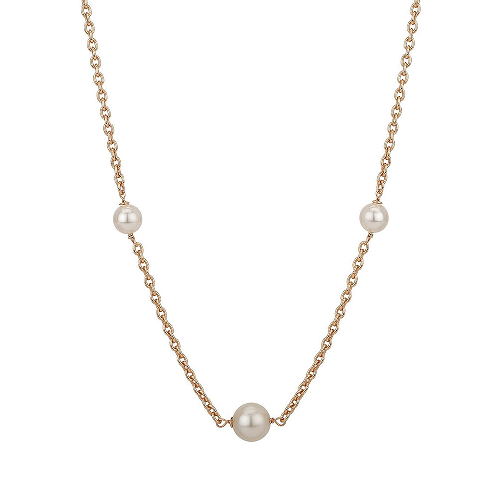 Lauren Ralph Lauren Gold Tone White Pearl Pave Collar Necklace | Dillard's