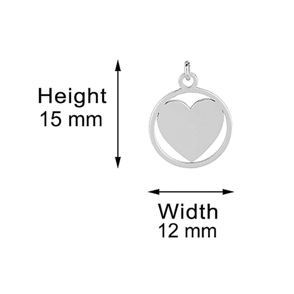925 Sterling Silver Rhodium Plated Dangling I Love You Necklace For Women