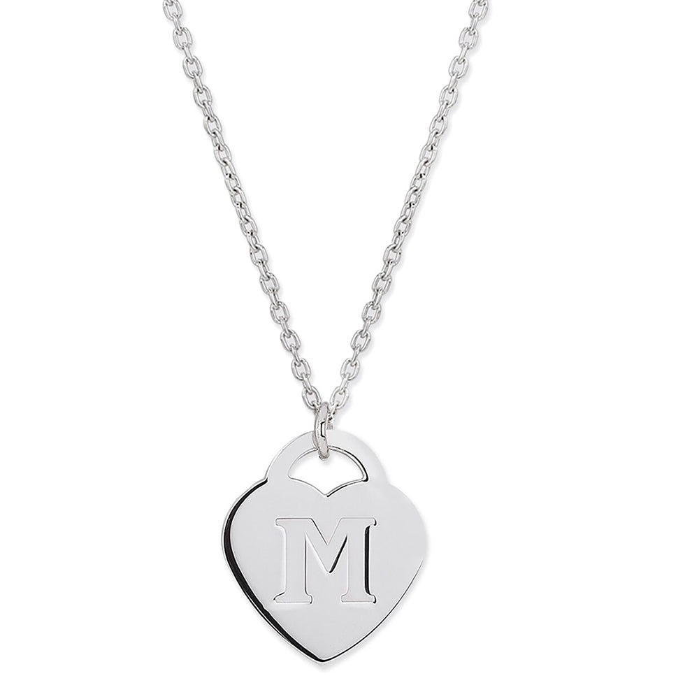 925 Sterling Silver Rhodium Plated And Alphabet Pendant With Chain For Women