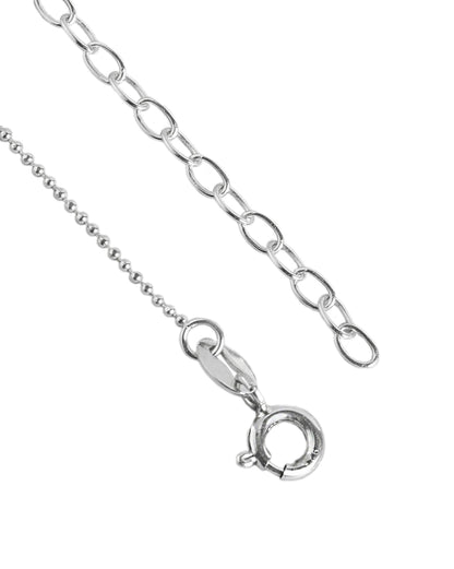 925 Sterling Silver Rhodium Plated with Enamel Ice Cream Cone Necklace