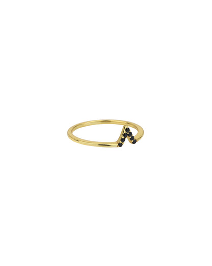 925 Sterling Silver 18kt Gold Plated with CZ Fancy Ring for women