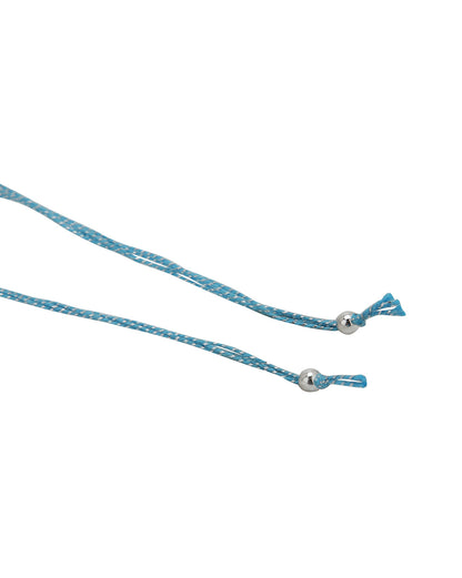 925 Pure Sterling Silver Enamel and Silver Plated Evil Eye Rakhi