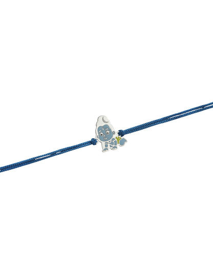 925 Sterling Silver Rhodium Plated and Enamel Lord Krishna Kids Rakhi