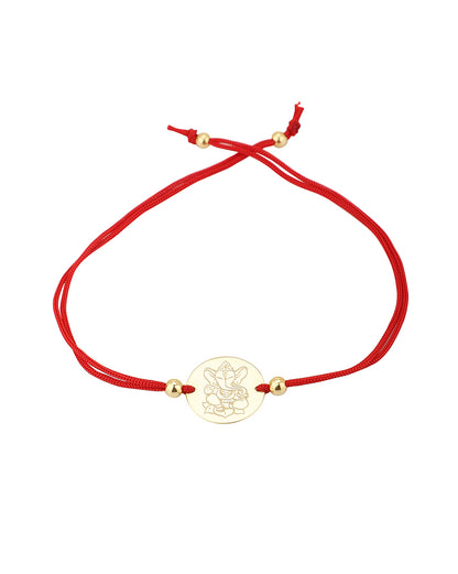 Carlton London Red 925 Sterling Silver Rakhi