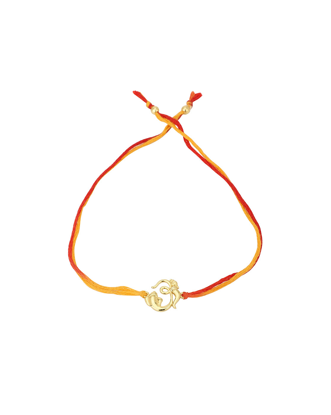 Carlton London Gold-Toned Red 925 Sterling Silver Rakhi