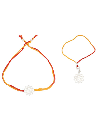 Carlton London 925 Sterling Silver Bhaiya Bhabhi Rakhi