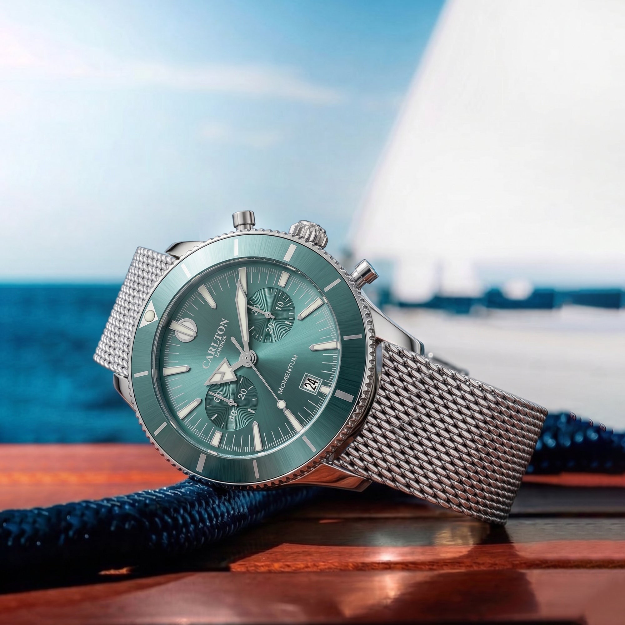 Carlton London Men Momentum Teal Analog Watch - CL-MT-TL