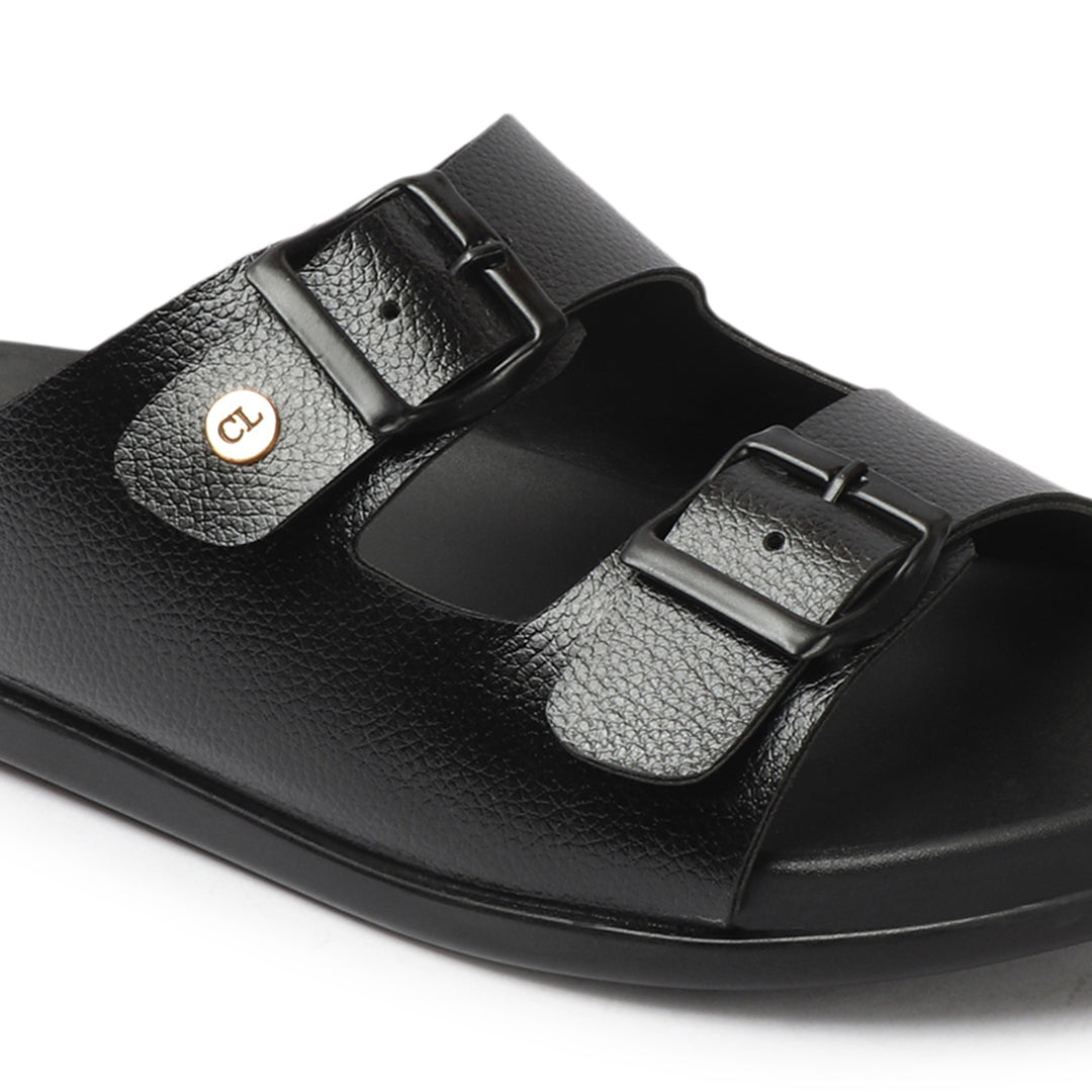 Double Buckle Adjustable Comfort Slides Sandals