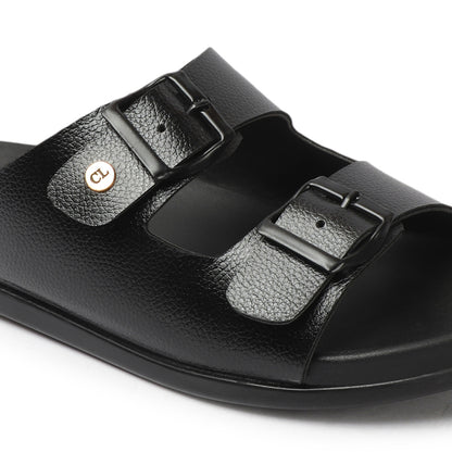 Double Buckle Adjustable Comfort Slides Sandals