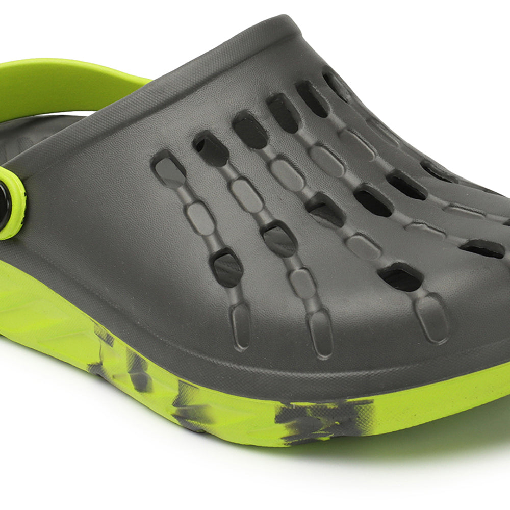 Men Perforated Comfort Clogs with Contrasting Strap