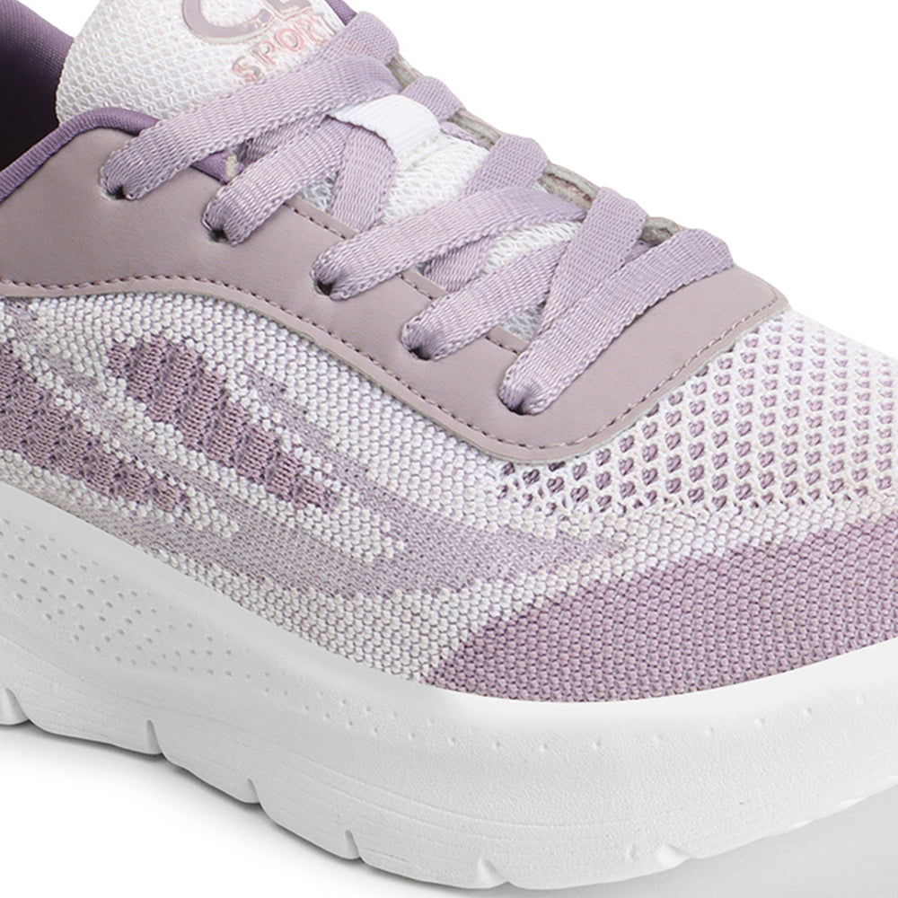Women Mesh Flyknit Technology Lace-Up Sports Shoes