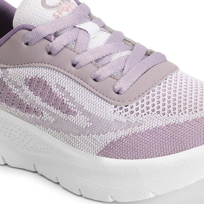 Women Mesh Flyknit Technology Lace-Up Sports Shoes