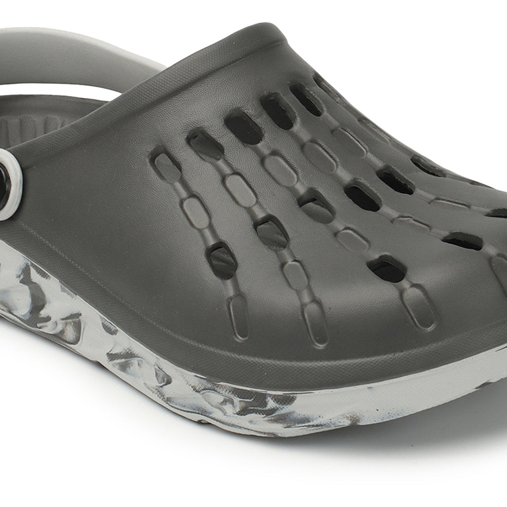 Men Perforated Comfort Clogs with Contrasting Strap