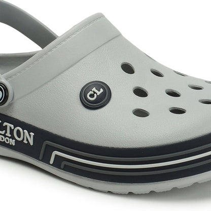 Men Sporty Striped Slip On Clogs