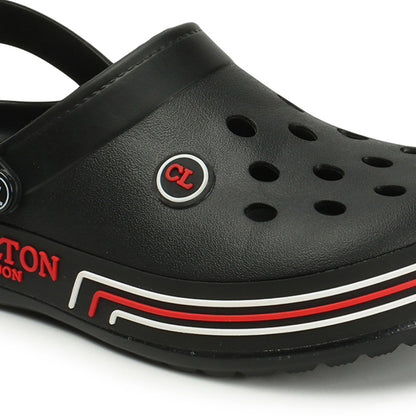 Men Sporty Striped Slip On Clogs