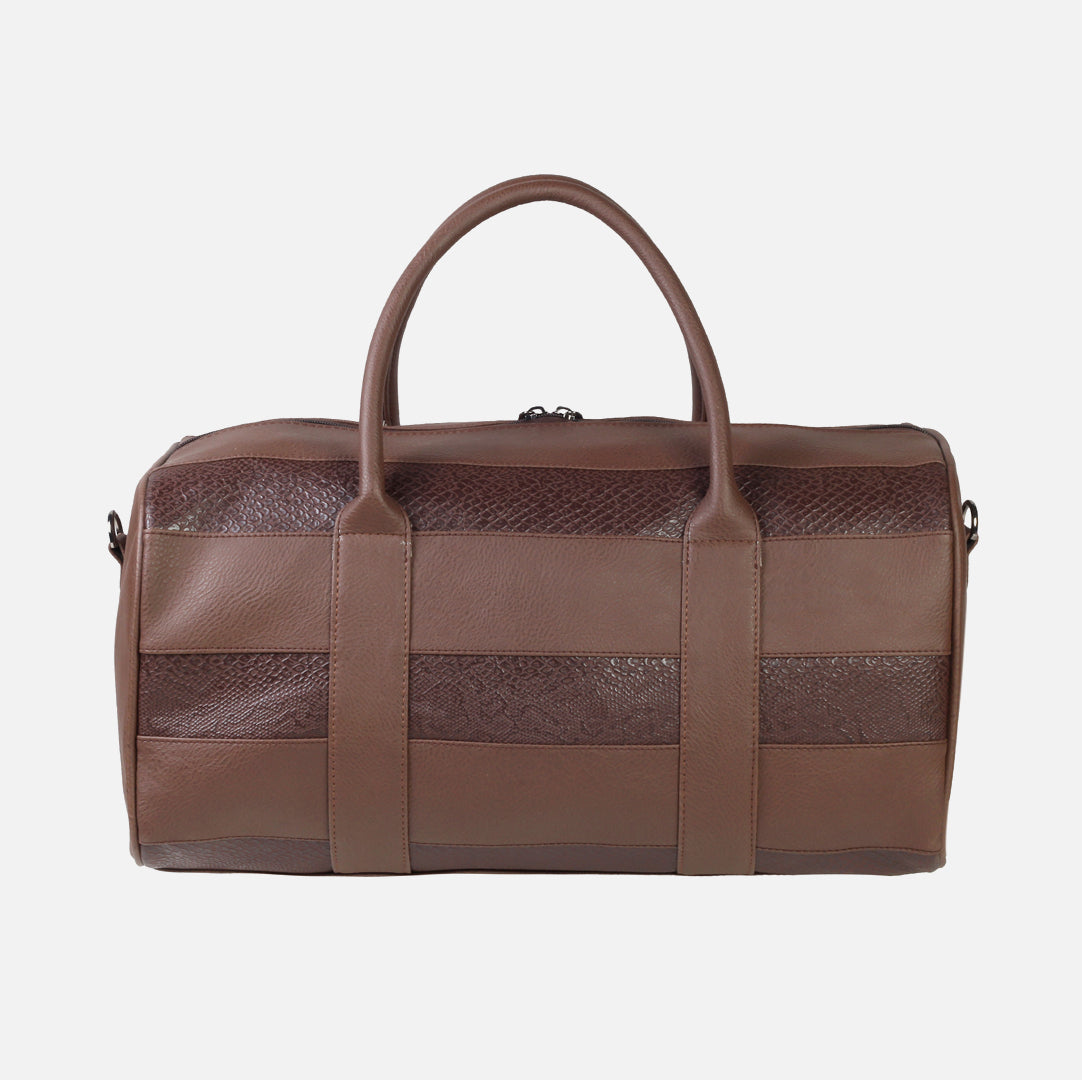 Dark brown 2024 leather duffle bag