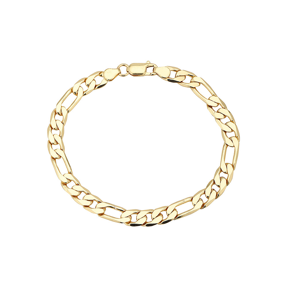 Carlton London-Men Brass 18K Gold-Plated Link Bracelet With Gift Card