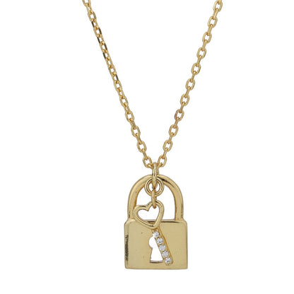 Carlton London-Women 18K Gold-Plated Pendant With Chain &amp; Gift Card