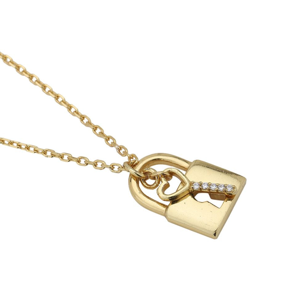 Carlton London-Women 18K Gold-Plated Pendant With Chain &amp; Gift Card